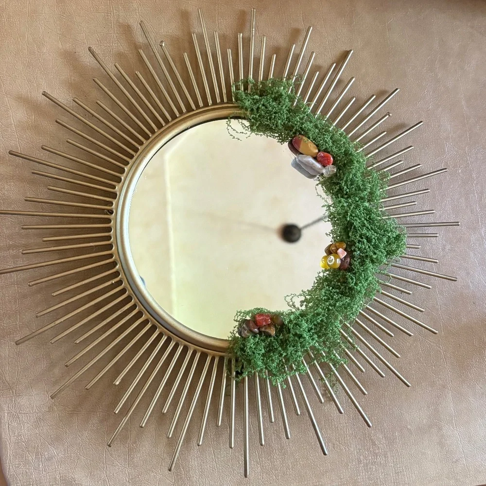 Crystal sunburst mirror