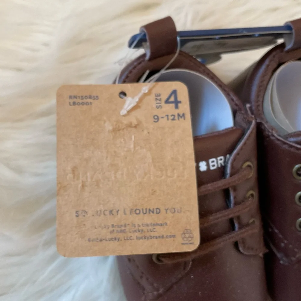 Lucky Brand Monaco Crib Shoes - NWT - Size 4 / 9-12 Months - Brown