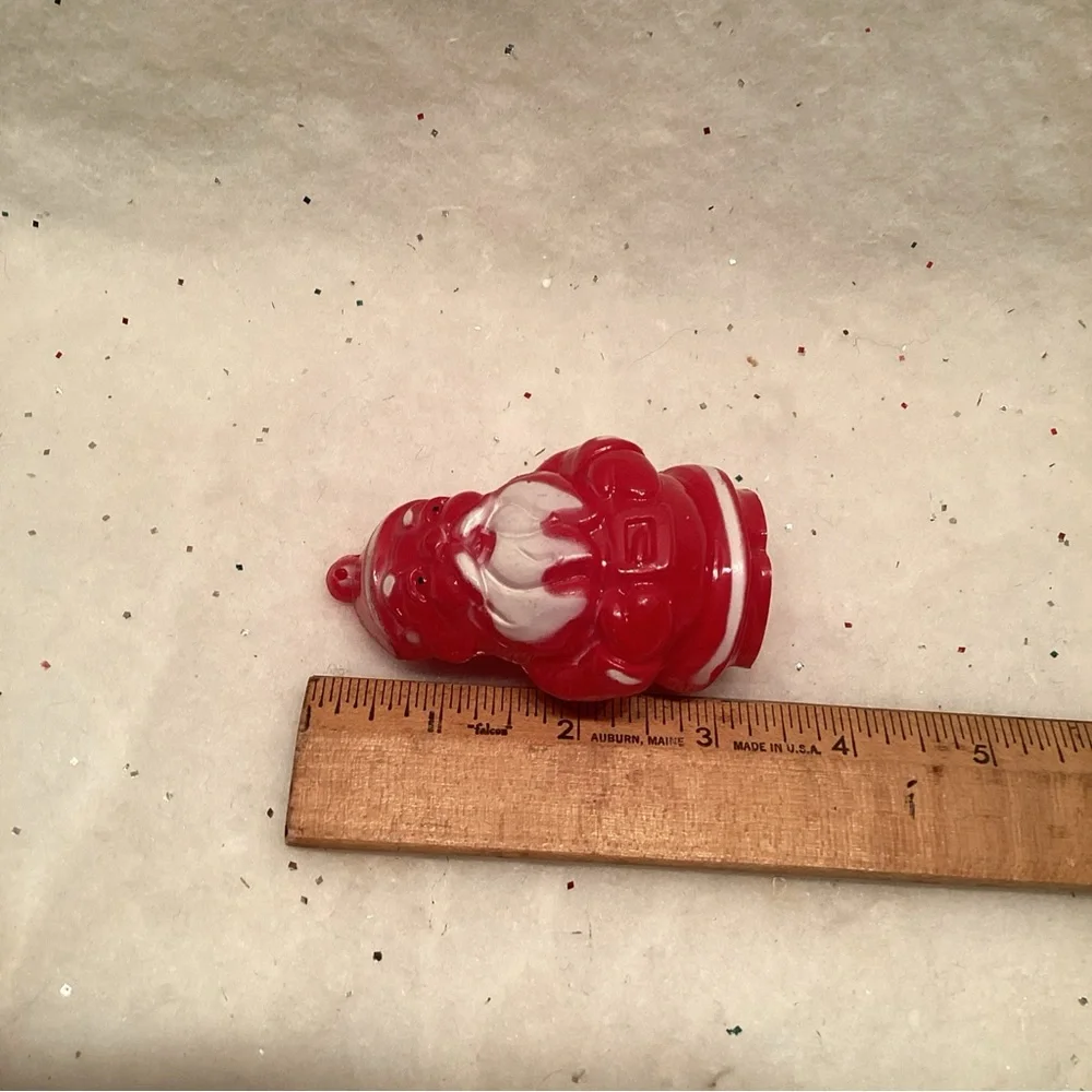 Vintage Christmas 1940s Irwin Plastic Santa Claus Ornament 3