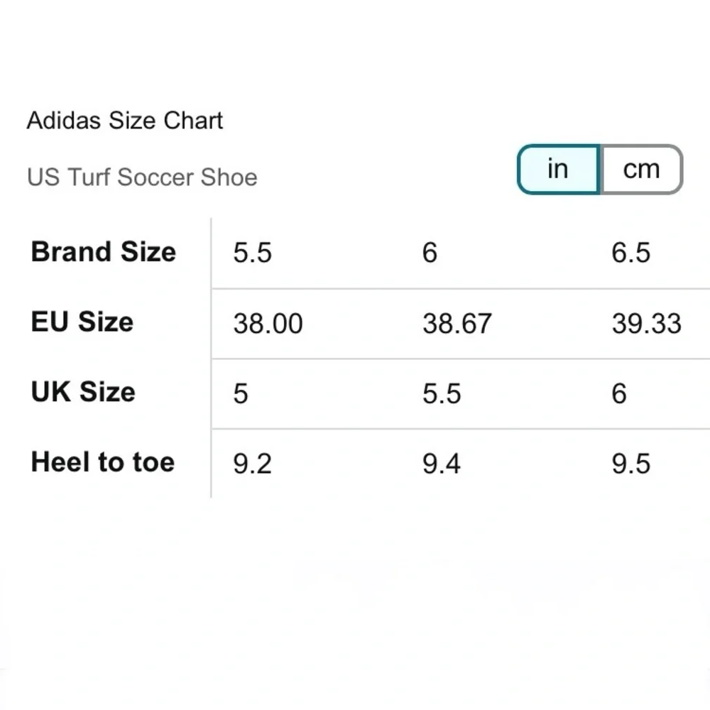 Adidas soccer turf