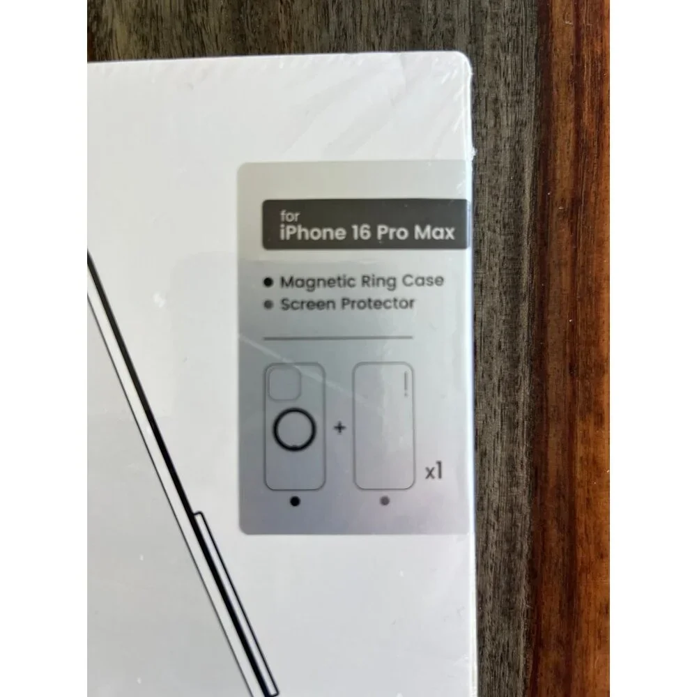 SODI Magnetic Phone Ring Case for iPhone 16 Pro Max with Screen Protector