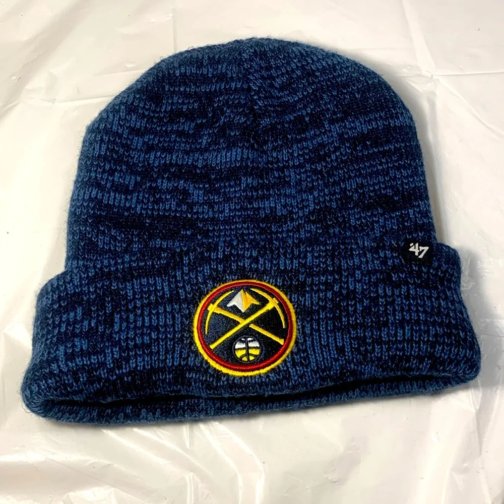 Denver Nuggets Blue Knit Cuffed 47 Beanie With Logo Patch