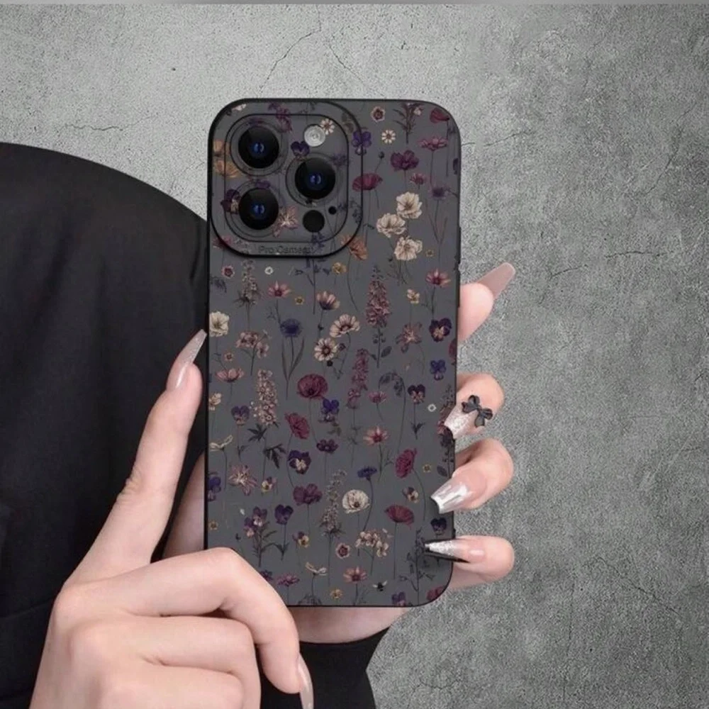 iPhone 12 Pro Max - Elegant Floral Gray Phone Case