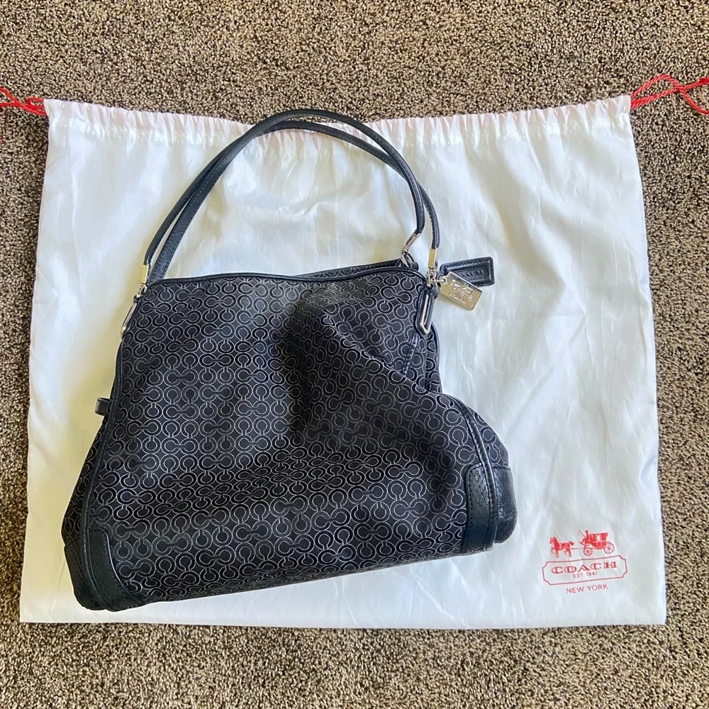 Coach Black Logo Shoulder Bag