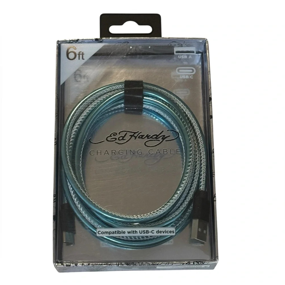 Ed Hardy Light Pink USB-C Cable