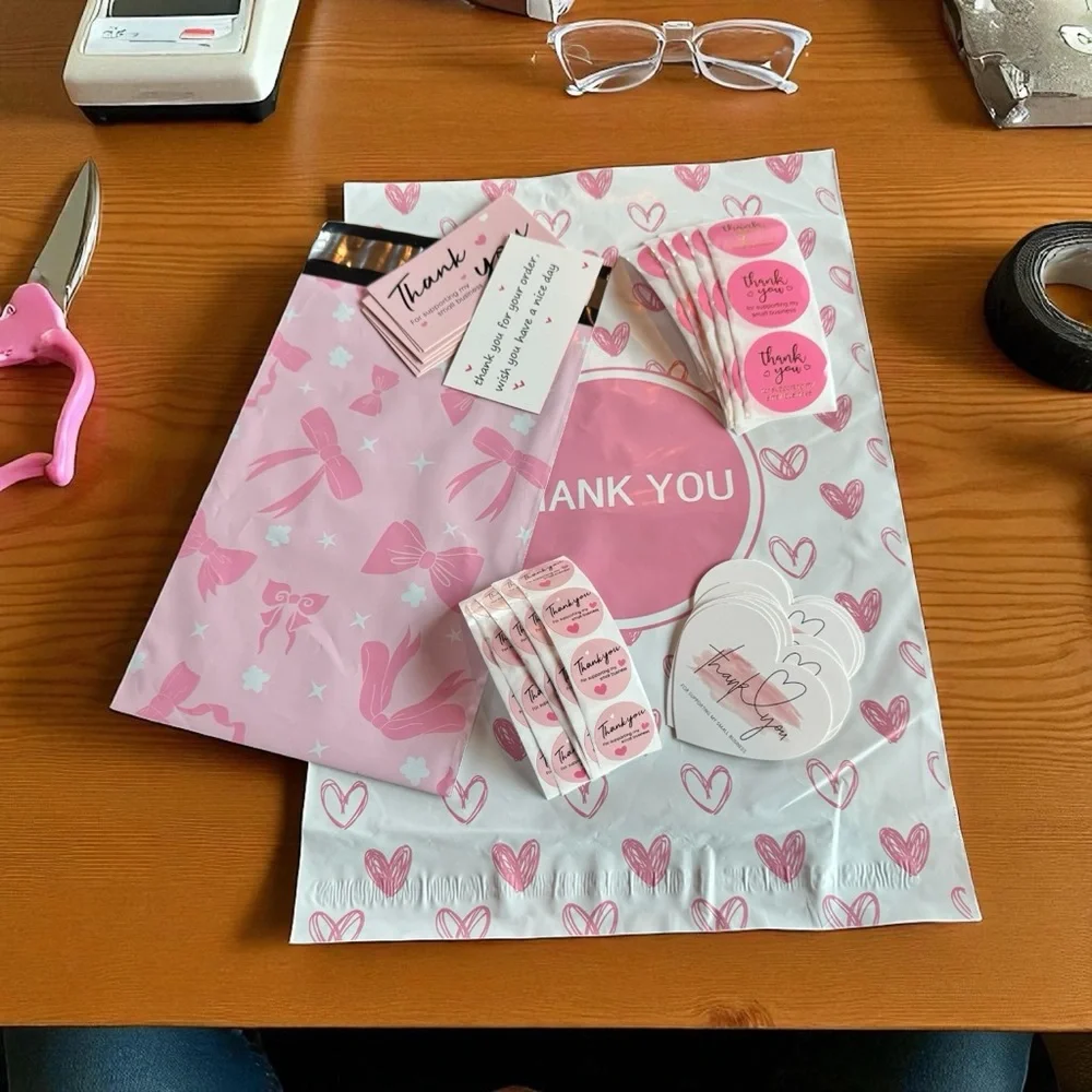 100 Pc Pink Shipping Bundle