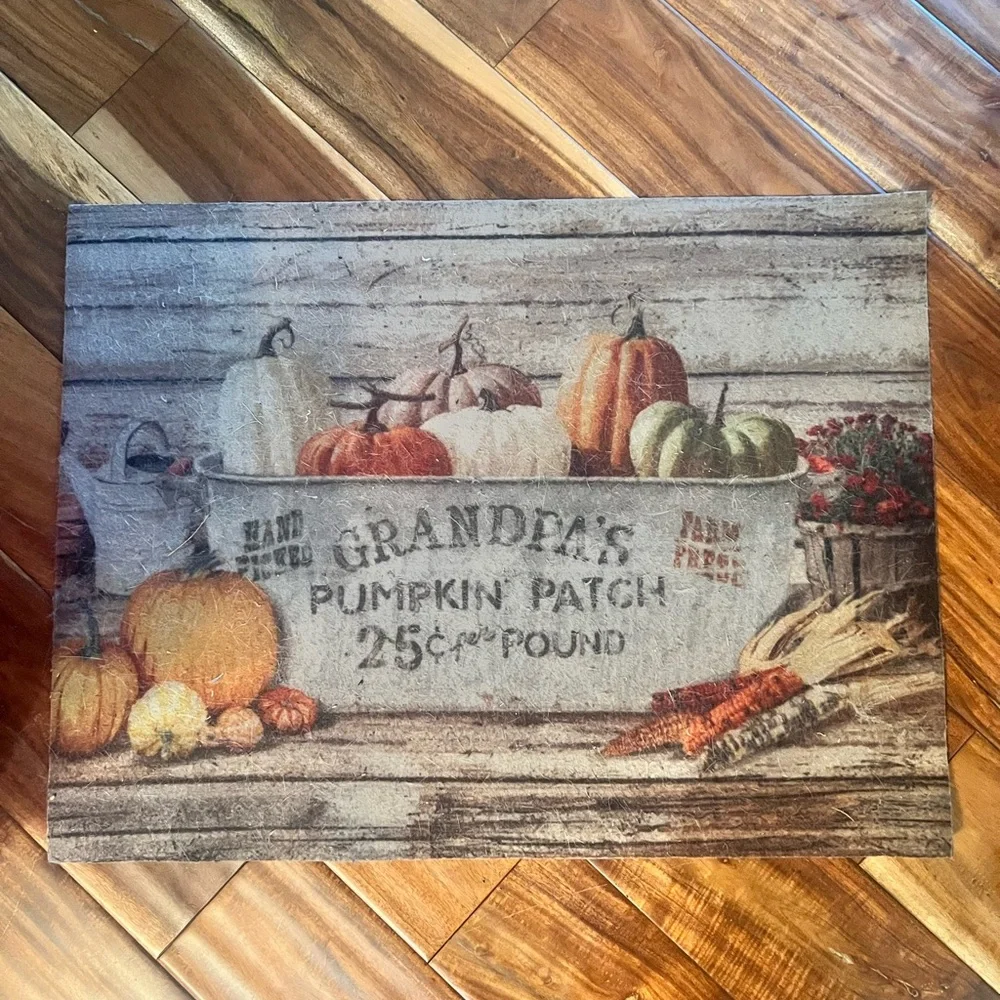 Fall grandpa’s pumpkin patch home accent rug