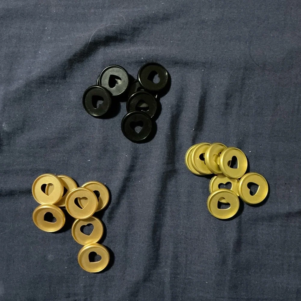 Happy Planner Black and Gold Heart Discs