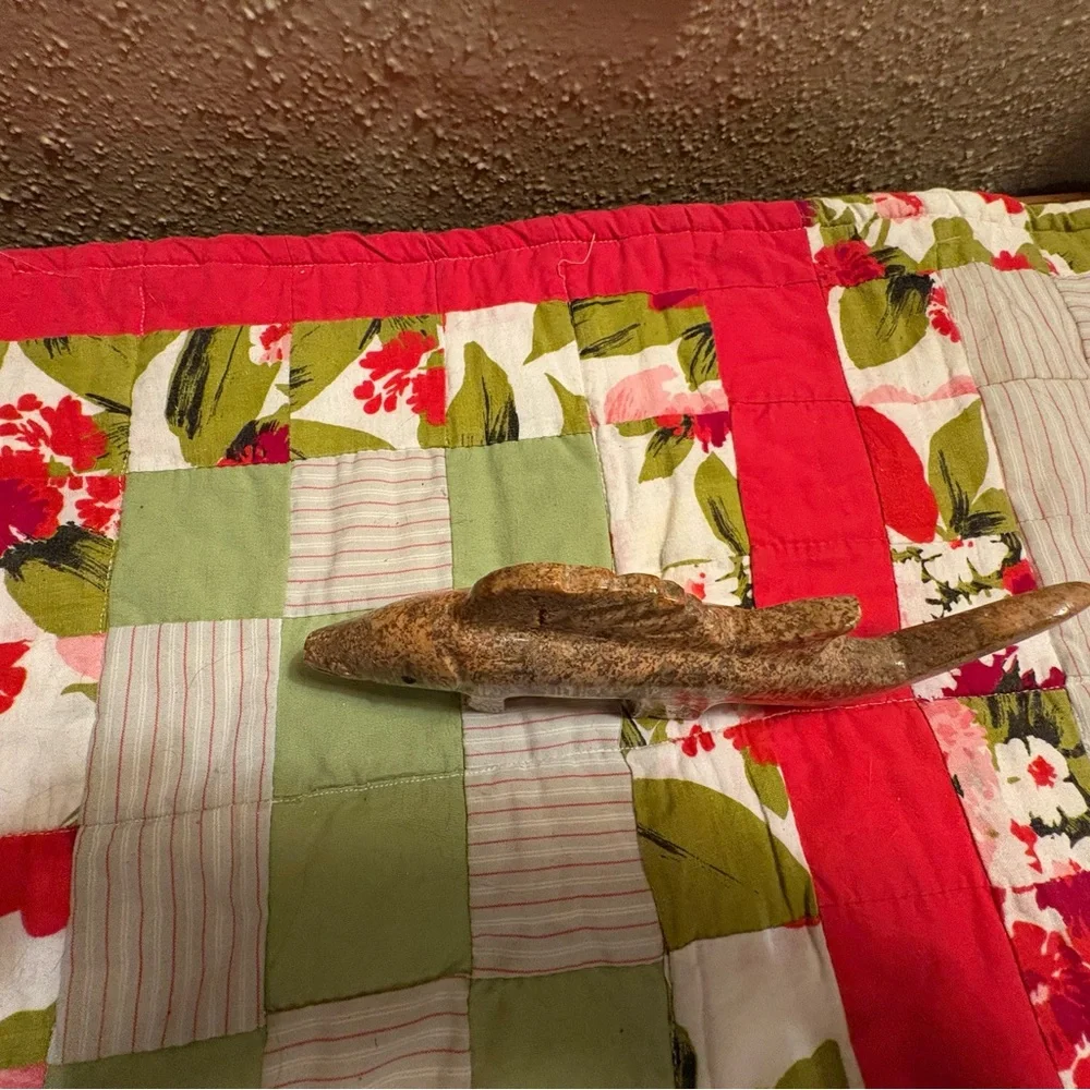Vintage Rustic Stone Fish Sculpture