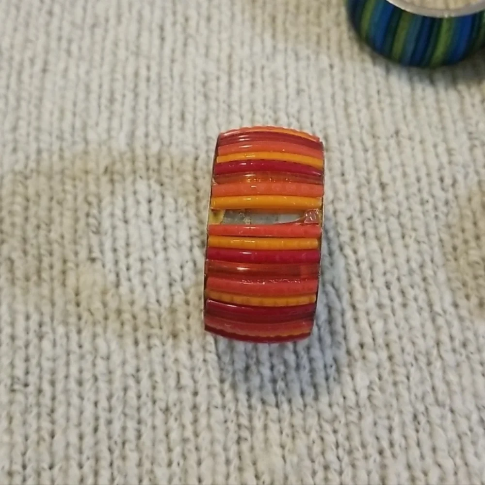 Hand Blown Glass Votive And Glass Bead Napkin Rings