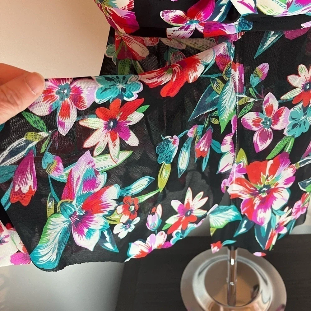 Women's Croft & Barrow® Flyaway Tankini Top Floral Size Small