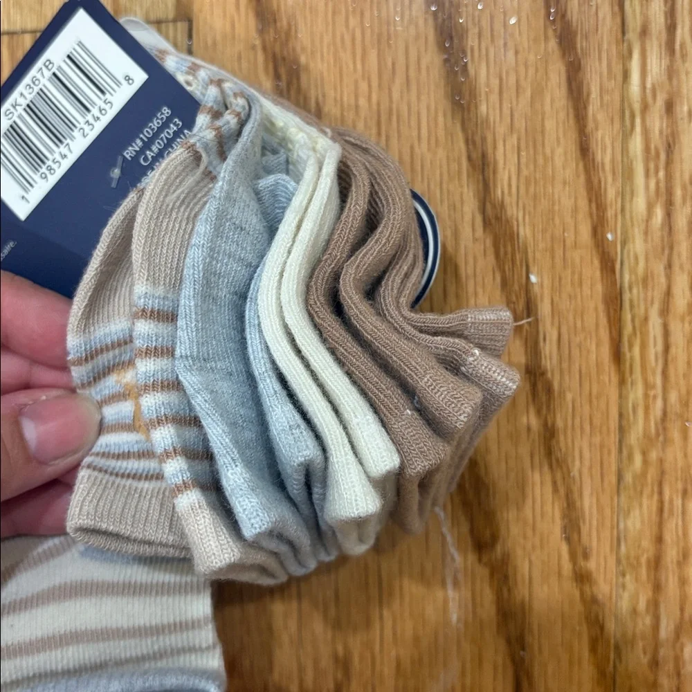 Ankle Socks - Brown, Pink, Cream