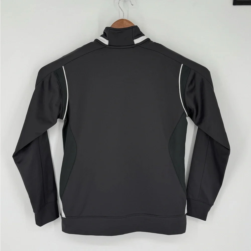 Nike Dri Fit Jacket Full Zip Gray w/White Trim Men’s Size MedIum Running F8