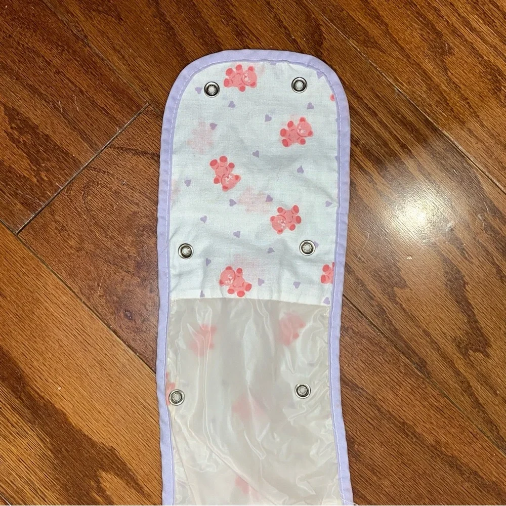 Vintage polar infant wear teddy bear and hearts Print Diaper Cover with Straps