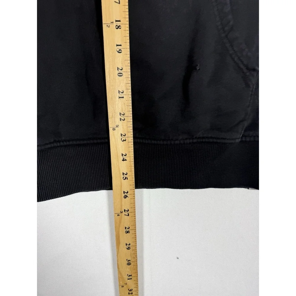 North Face Liverpool Hoodie Men's Medium Black GPS Coordinates Sweatshirt READ