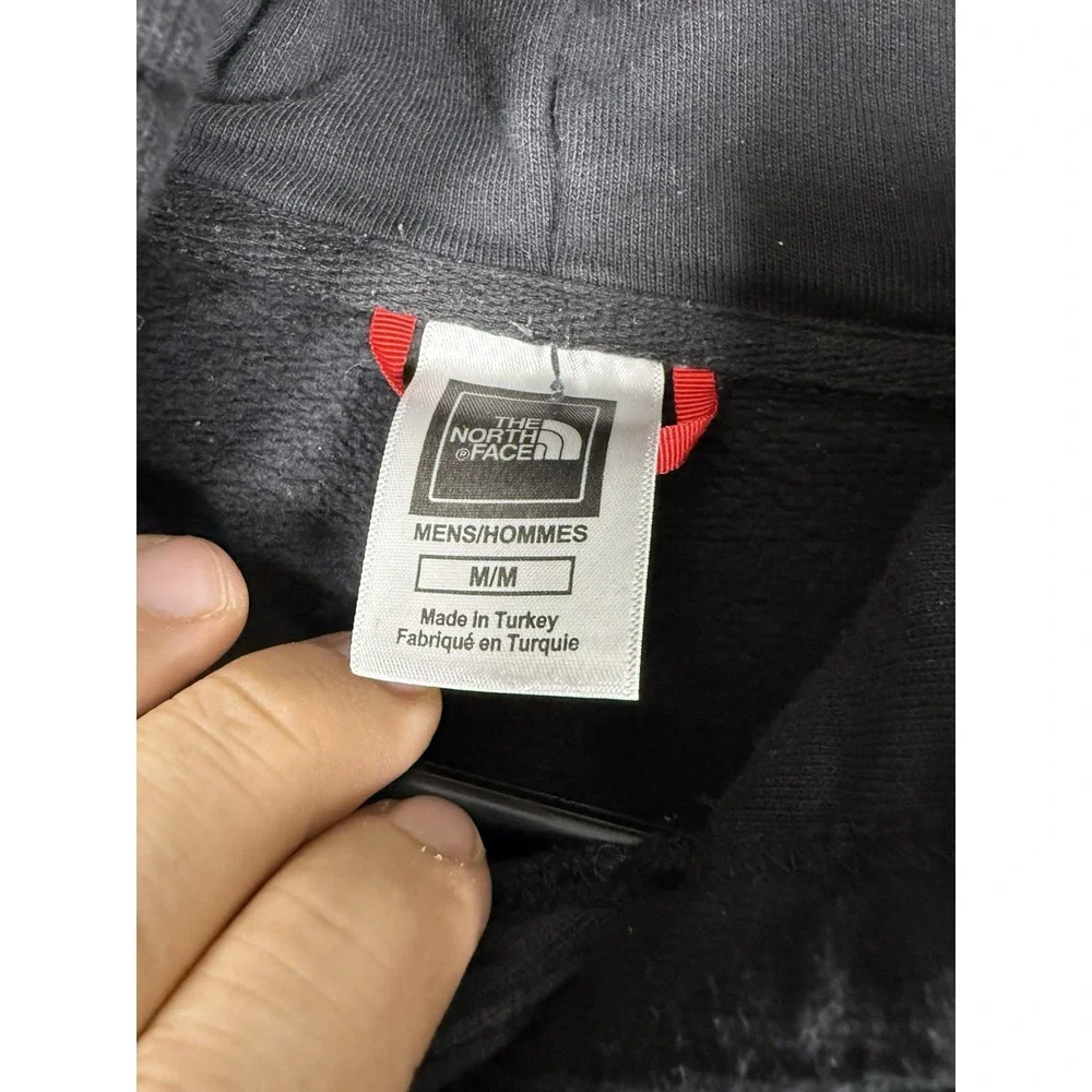 North Face Liverpool Hoodie Men's Medium Black GPS Coordinates Sweatshirt READ