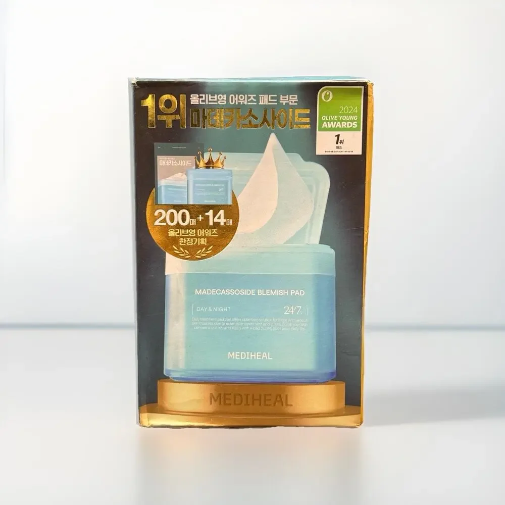 Mediheal Madecassoside Blemish Pad 100 Pads + 100 Refill (200 Count) Korean Skin