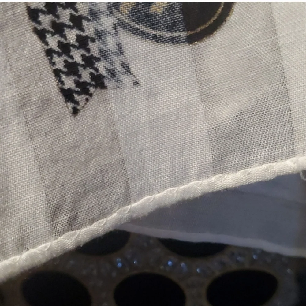 Dior Black Yellow and White Scarf 18
