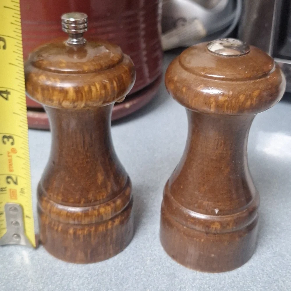 Vintage Olde Thompson Wooden Salt Shaker and Pepper Mill