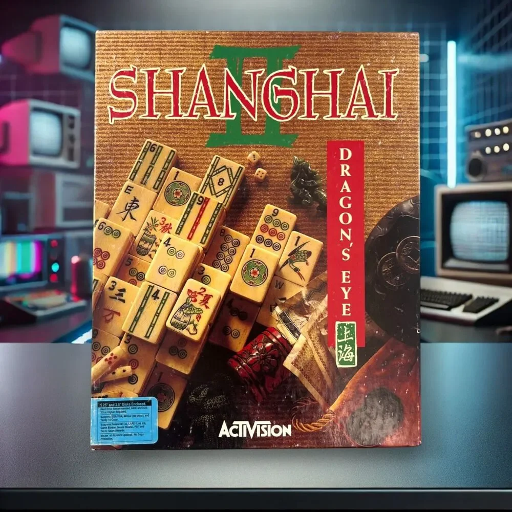 IBM PC Big Box - Shanghai II - Dragon's Eye (Activision) 1990 RARE Tandy