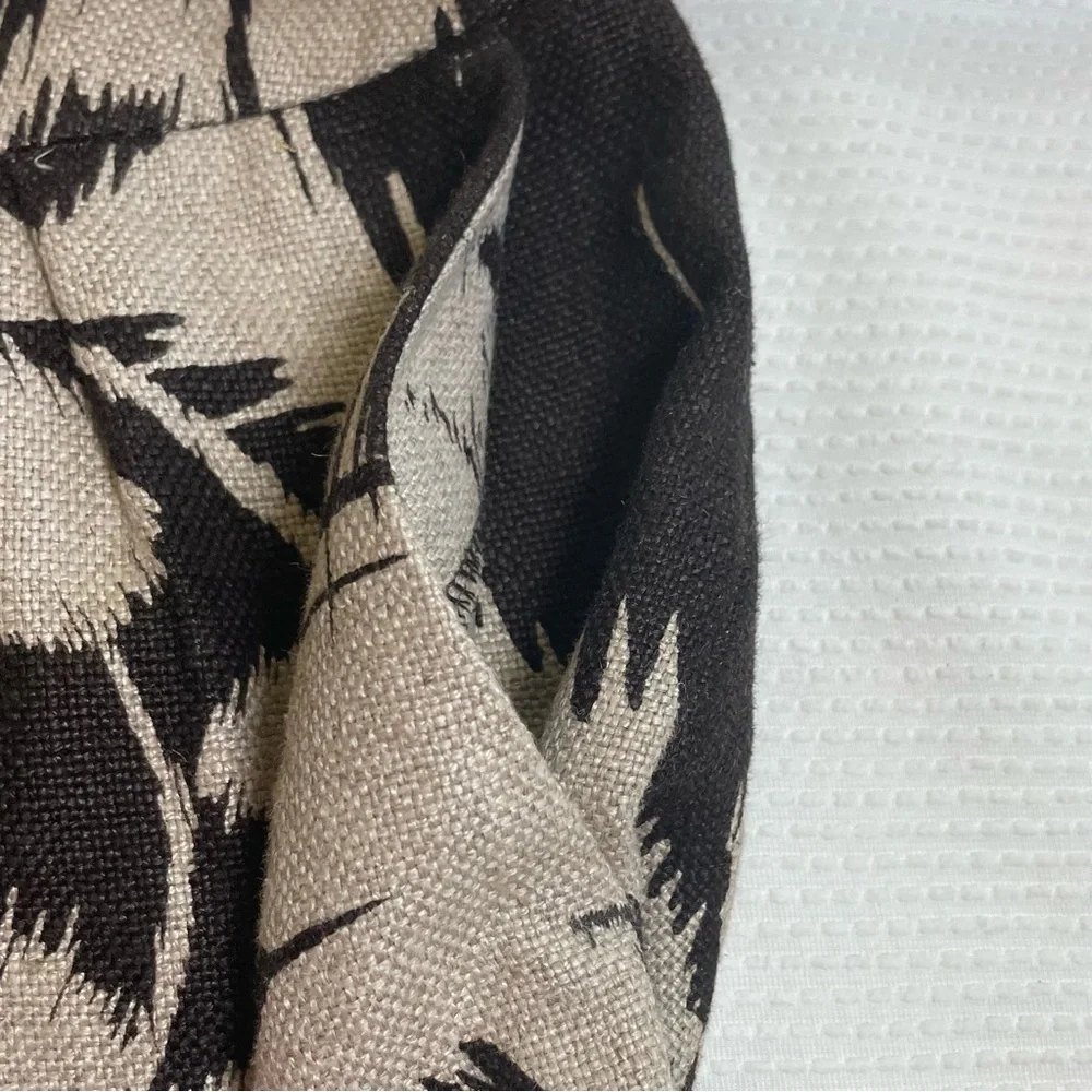 Michael Kors Black and Tan Floral Mini Skirt
