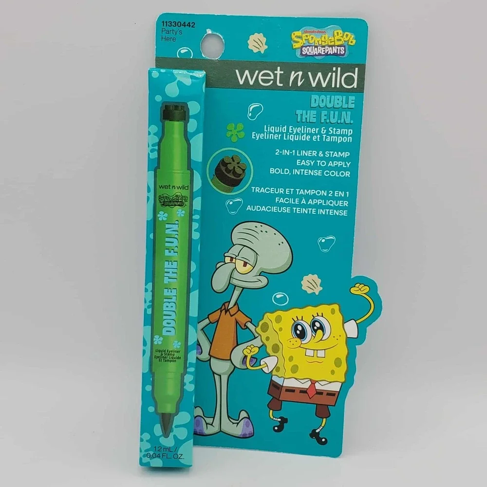 Wet N Wild SpongeBob Double The F.U.N. Liquid Eyeliner & Stamp - Party's Here