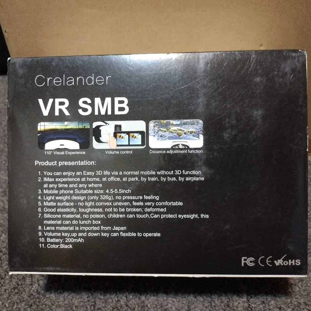 Crelander VR SMB Headset - Black and White