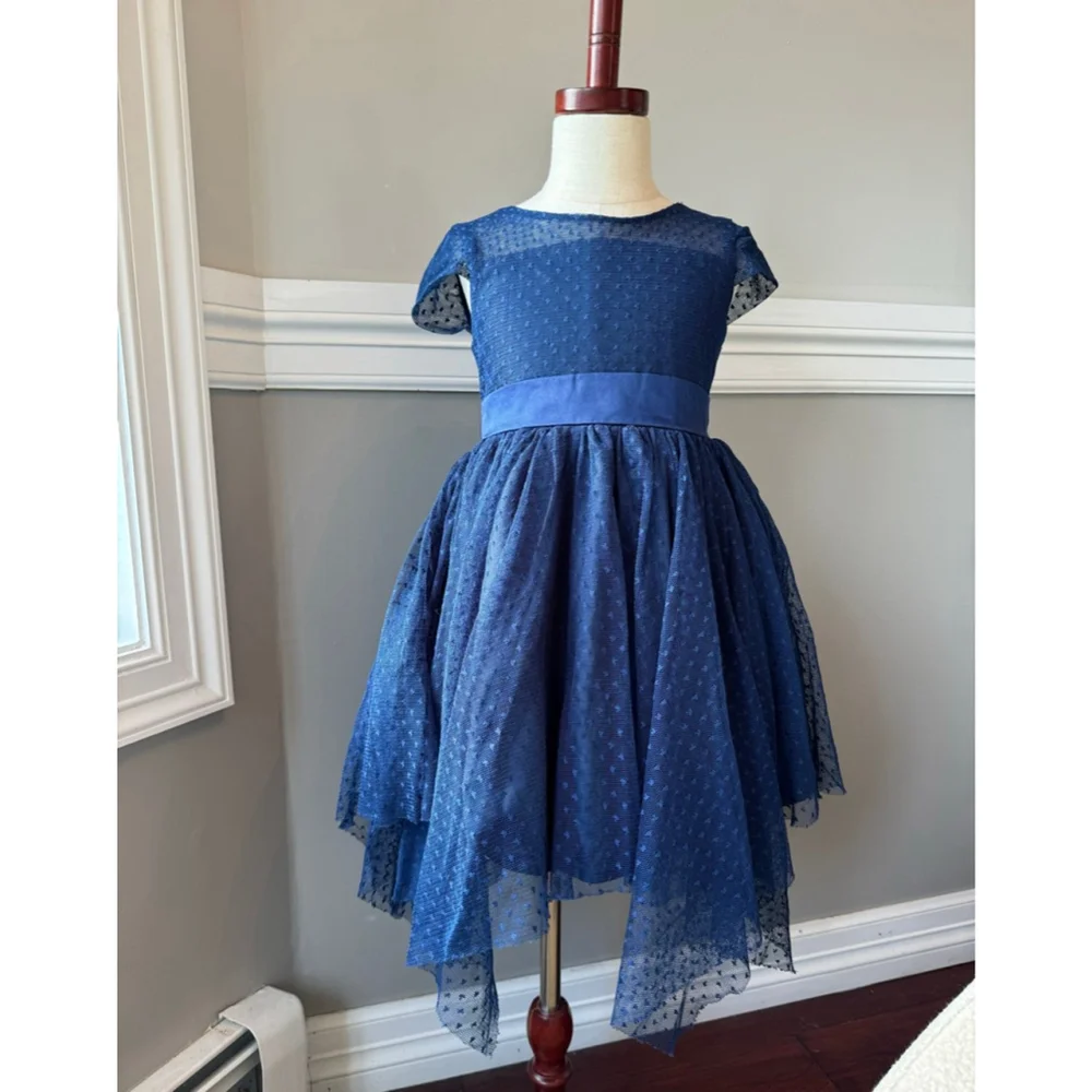 Biscotti Collezioni | Girls' Navy Blue Formal Dress | Size 6