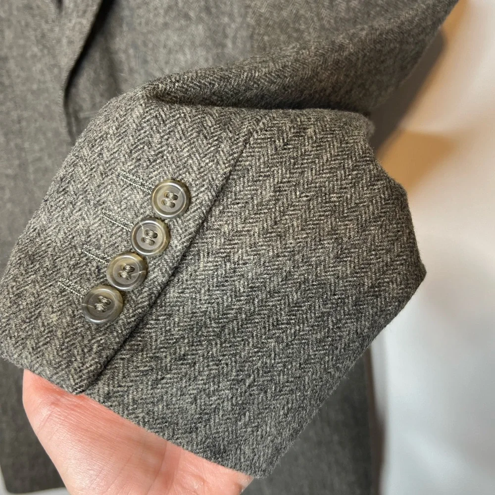 J.Crew Wool Blazer Men’s 39R  Tweed / Herringbone Sports Coat Jacket In Brown