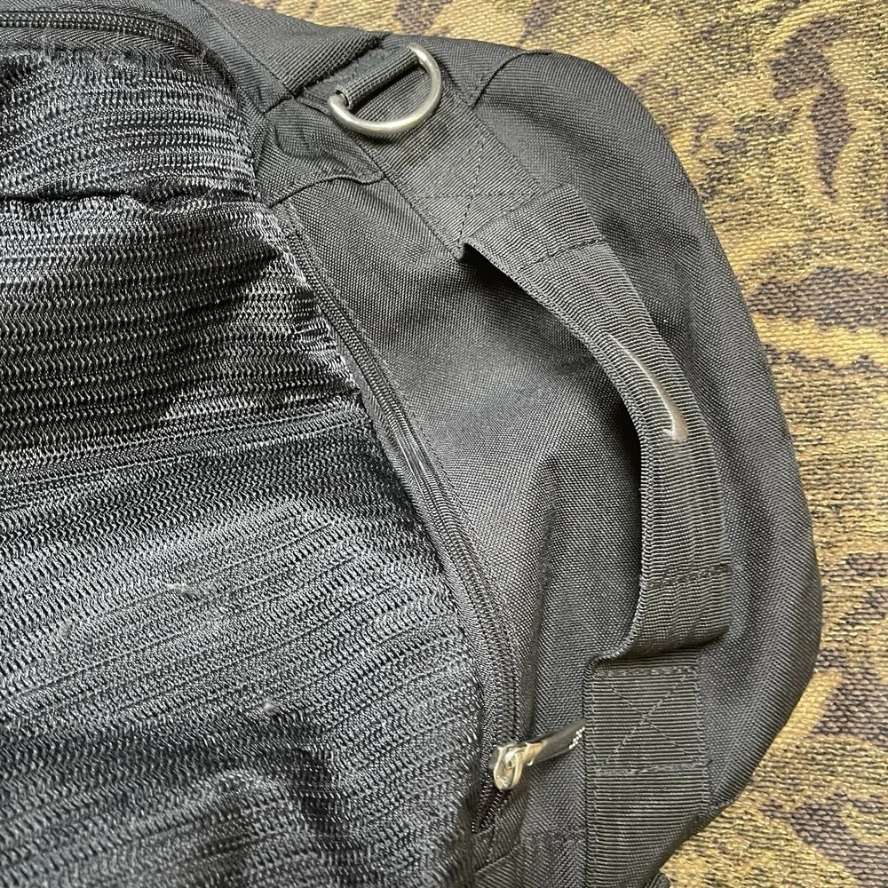 Vtg Nike Carry Gear Duffle Travel Gym Athletic Bag Black No Strap