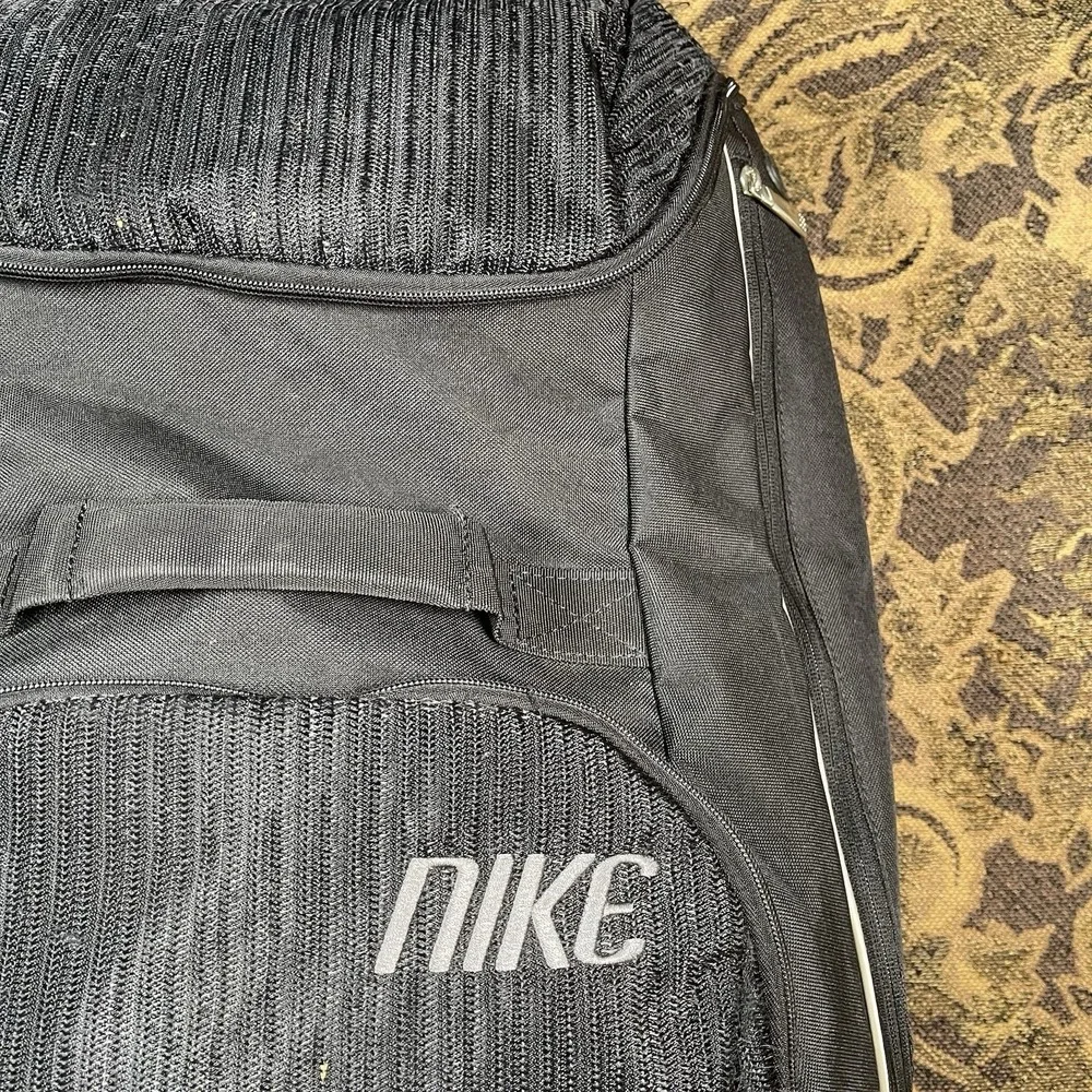 Vtg Nike Carry Gear Duffle Travel Gym Athletic Bag Black No Strap