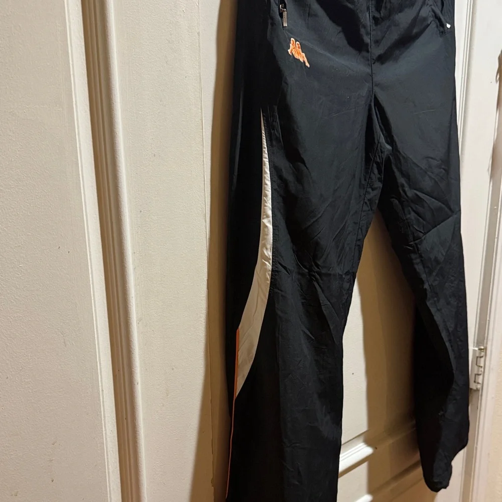 Kappa boys Black Joggers with Orange Logo