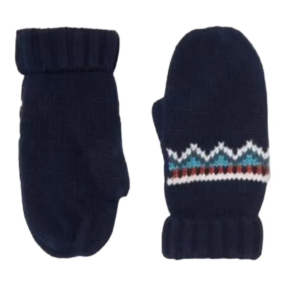 Janie And Jack The Fair Isle Mittens Navy Blue Size 6 - 12 M