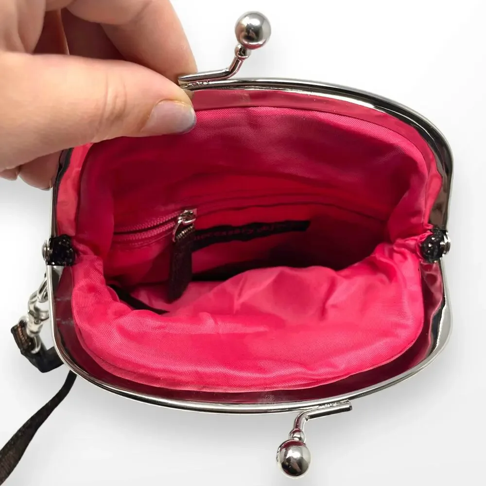 00s NECESSARY OBJECTS Vintage Brown Pink Coin Purse