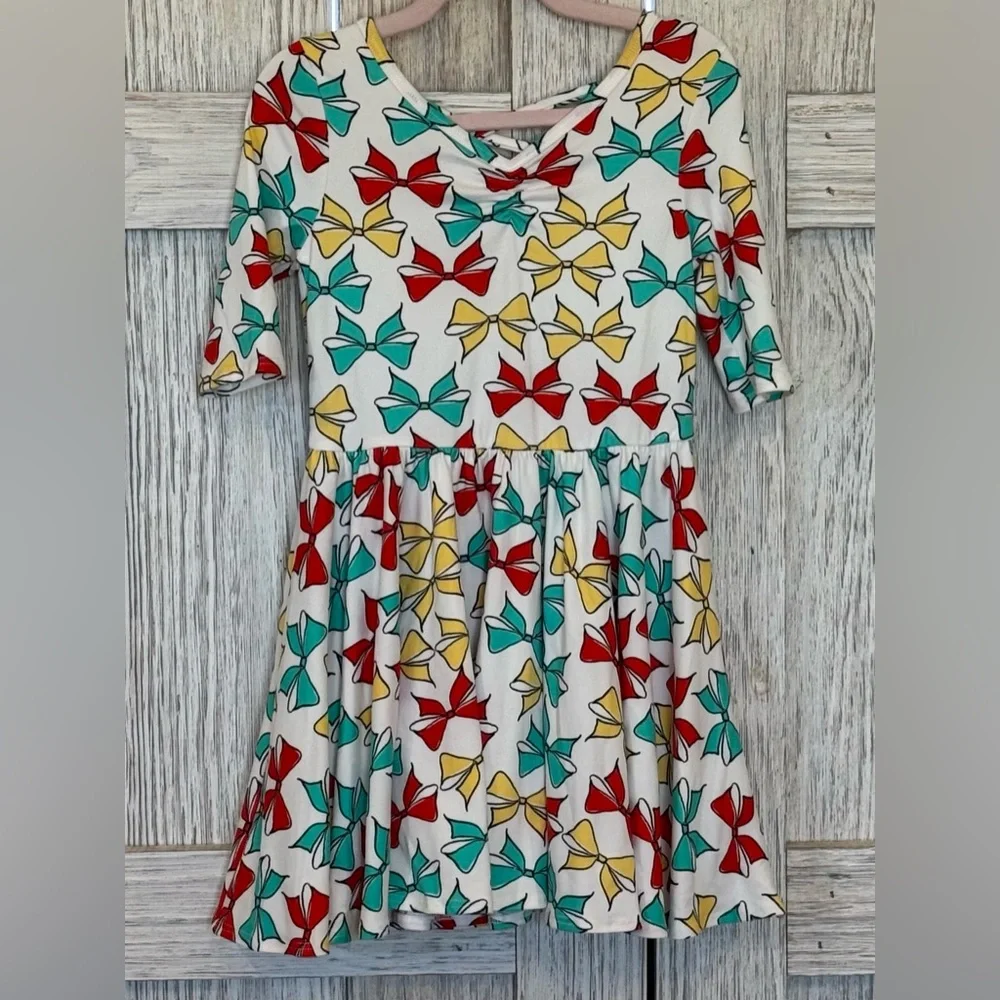 Dot Dot Smile Multicolor Bow Ballerina Dress Sz 3/4. NWT