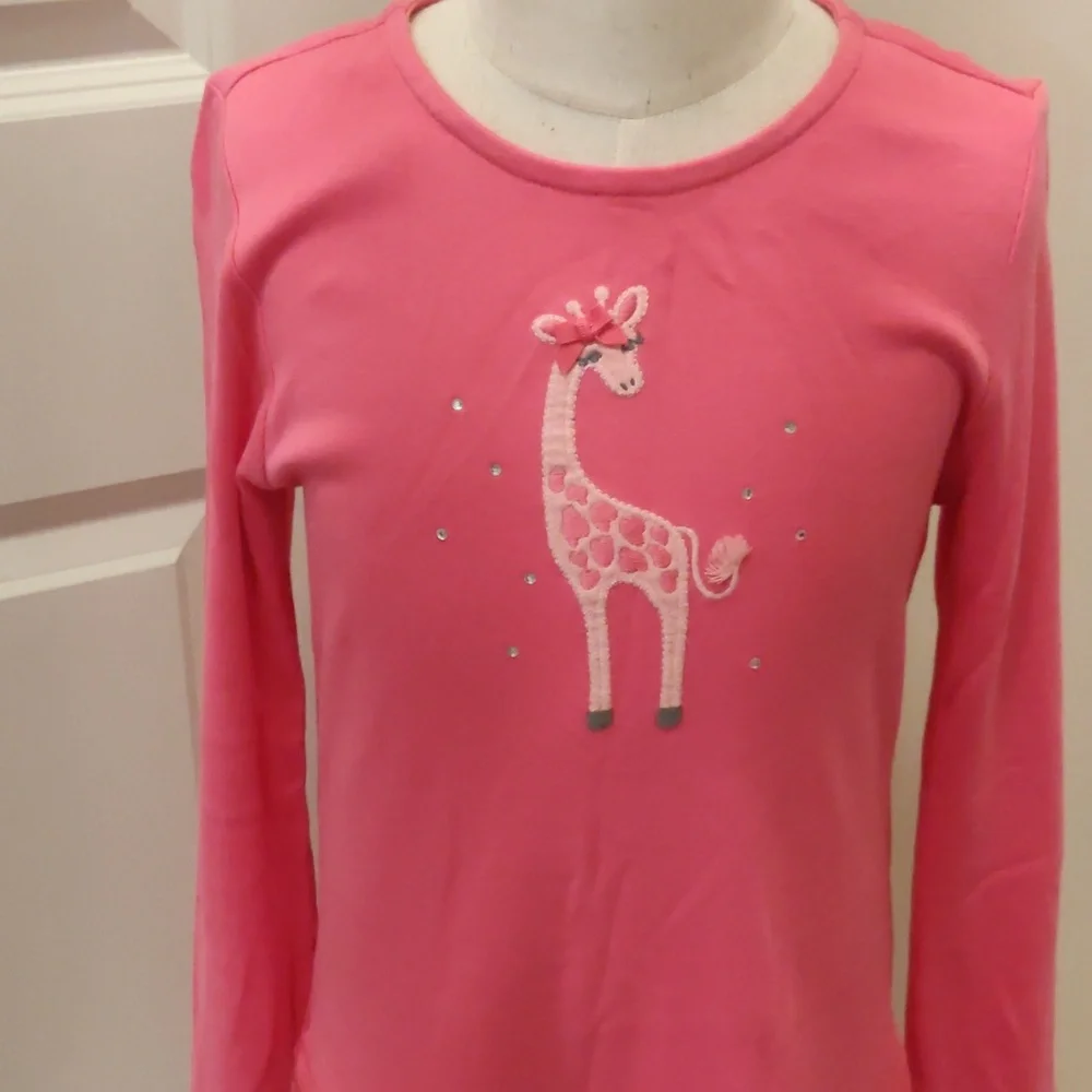 Gymboree Vibrant Pink Cotton Dress Long Sleeve Sz 8
