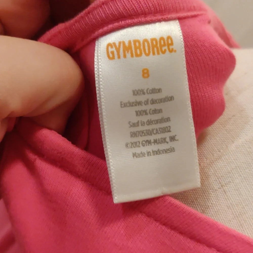Gymboree Vibrant Pink Cotton Dress Long Sleeve Sz 8