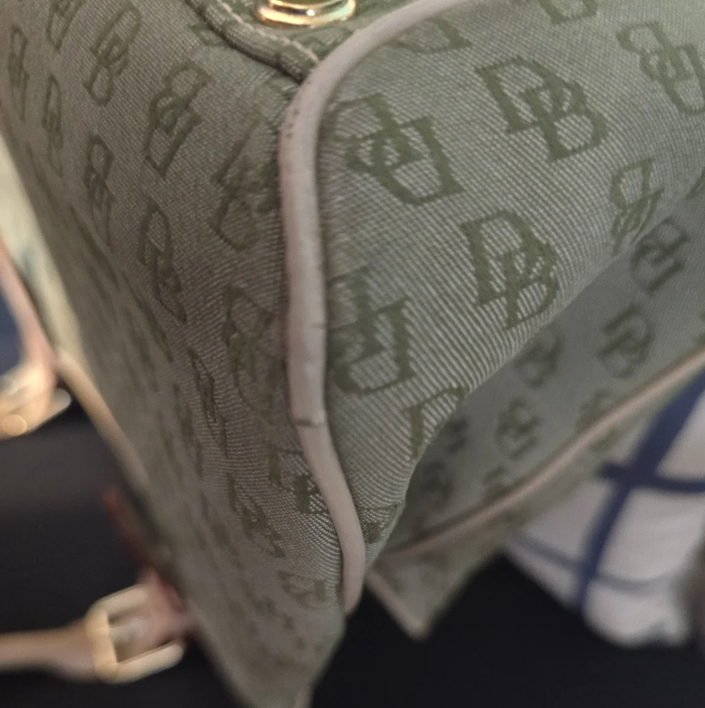 Dooney & Bourke Olive and Tan Satchel