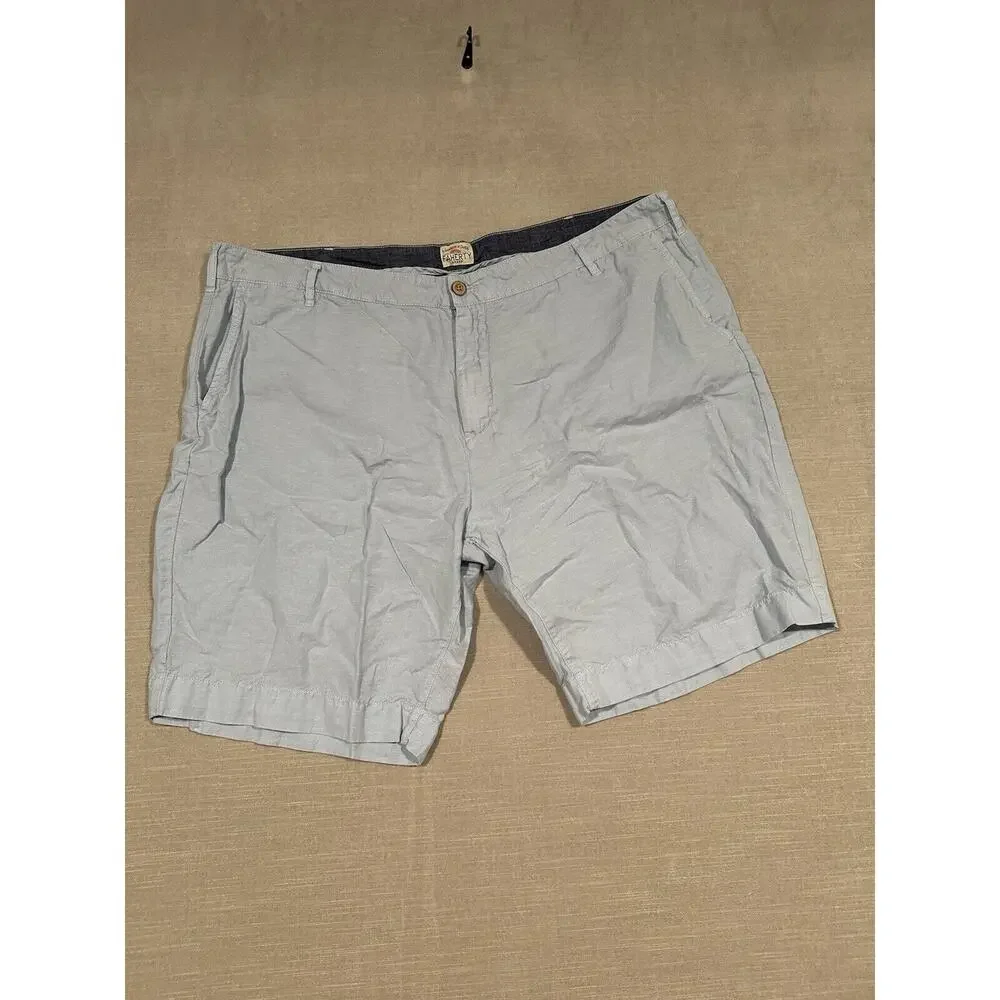 Faherty Linen‎ Shorts Mens Size 42 Blue Blend Sunwashed Chino 9