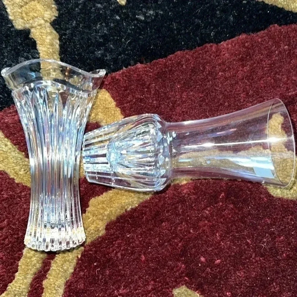 MIKASA CRYSTAL 2 Mini Bud Flower Vases Set of Two
