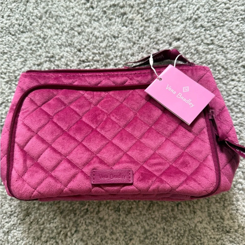 Vera Bradley Quilted Fuchsia Cosmetic Pouch