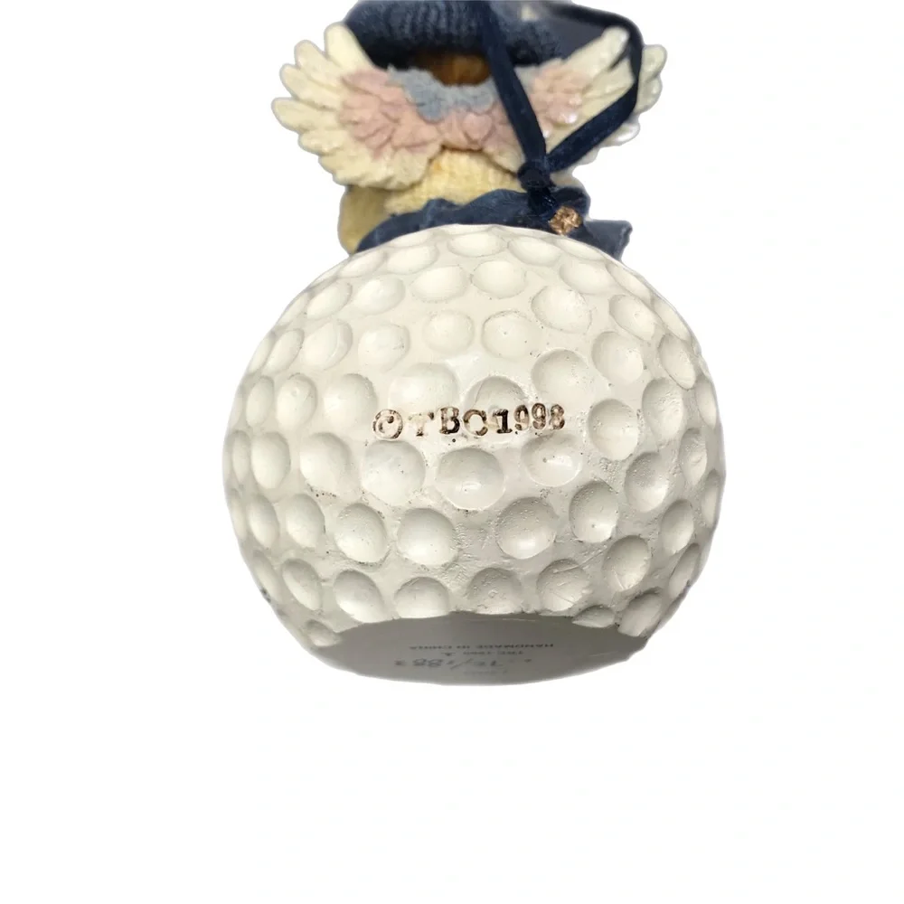 Boyds Bears‎ Birdie .. Fore! 20th Anniversary Handmade Ornament Golf Angel w/Box
