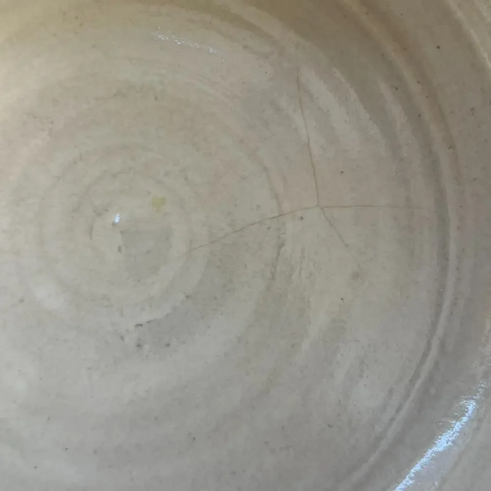 Vintage Floral Handmade Stoneware Pottery Veggie Rice Cooker