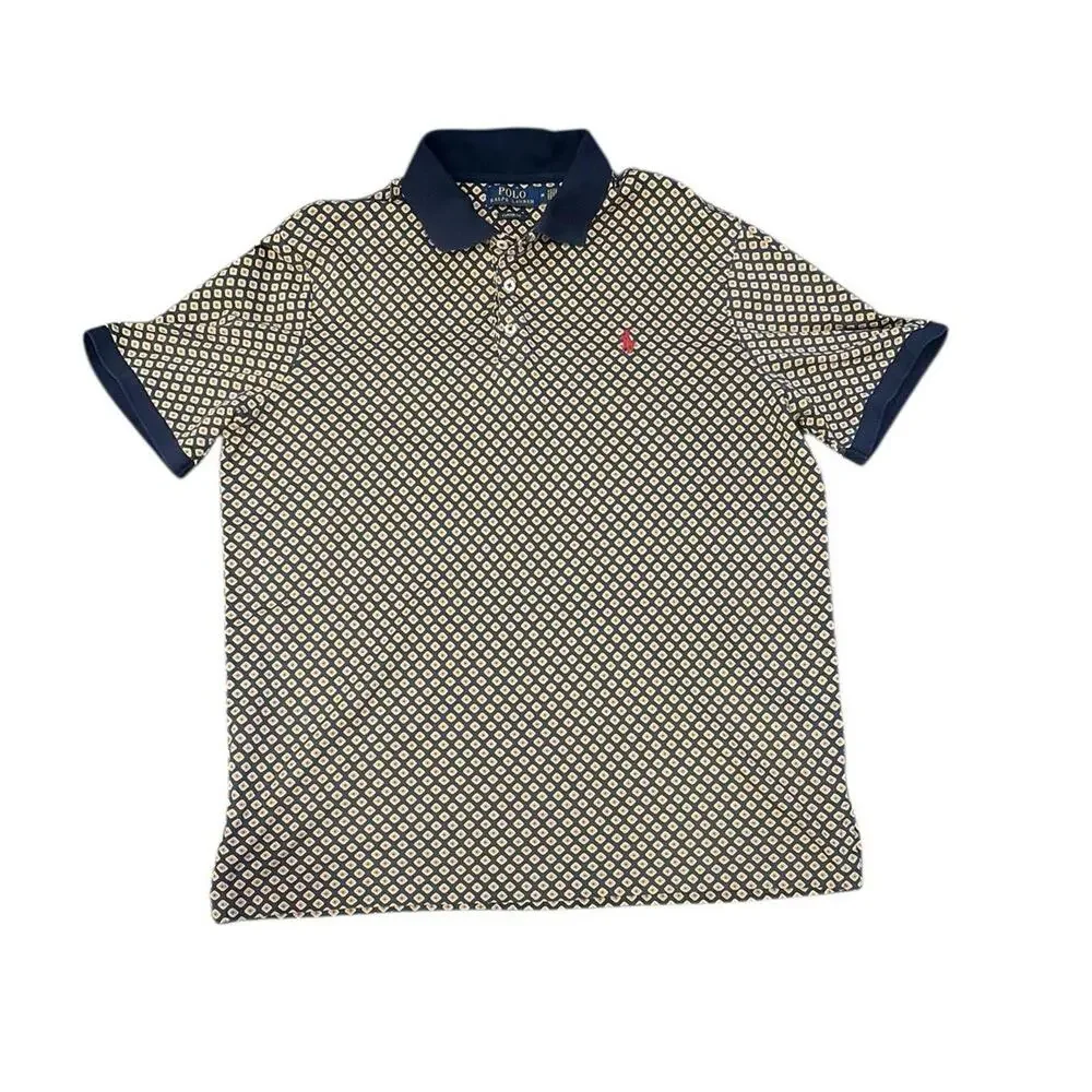 Polo Ralph Lauren Shirt Men Size Medium Multicolor Short Sleeve Classic Preppy