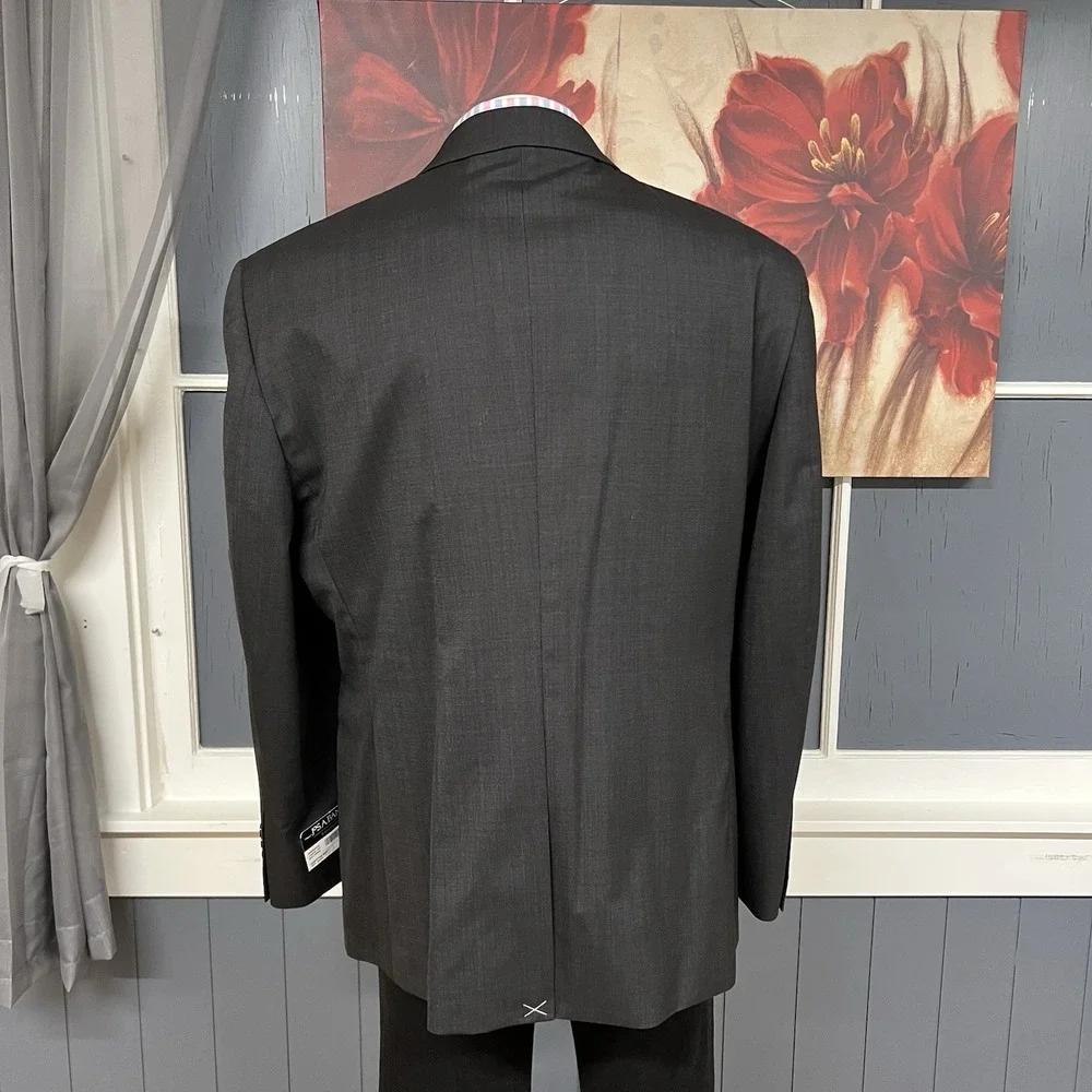 Jos A Bank Suit Top Jacket Blazer Sport Coat Men 50R Tailored Fit Wool Dark Gray