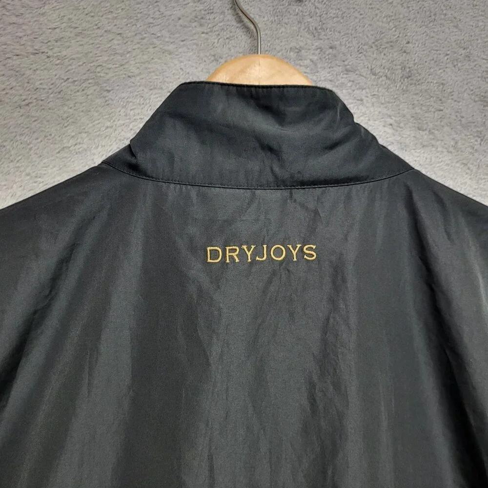 DryJoys Vest Mens XL Black Windbreaker 1/2 Zip FootJoy Country Club Of Orlando