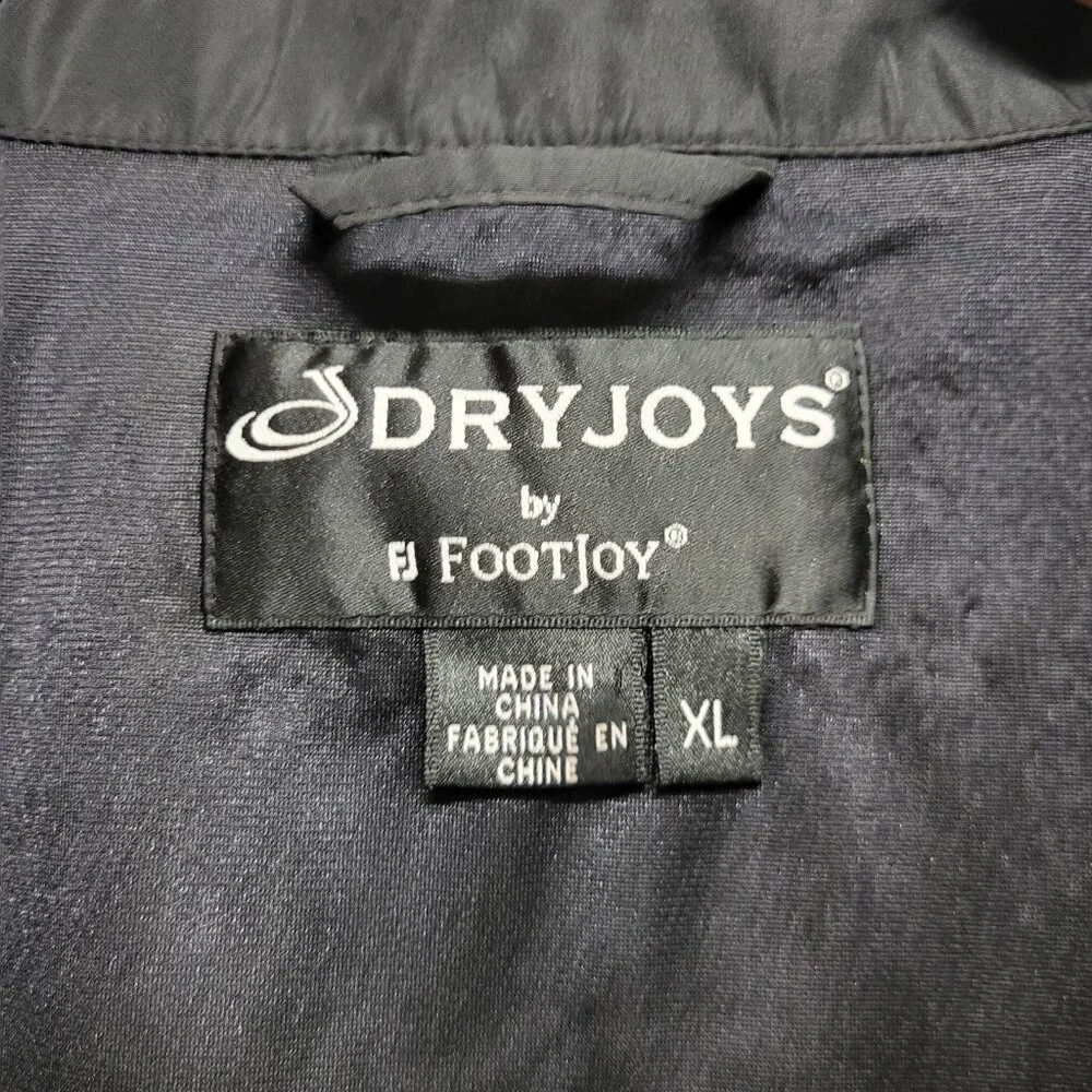 DryJoys Vest Mens XL Black Windbreaker 1/2 Zip FootJoy Country Club Of Orlando