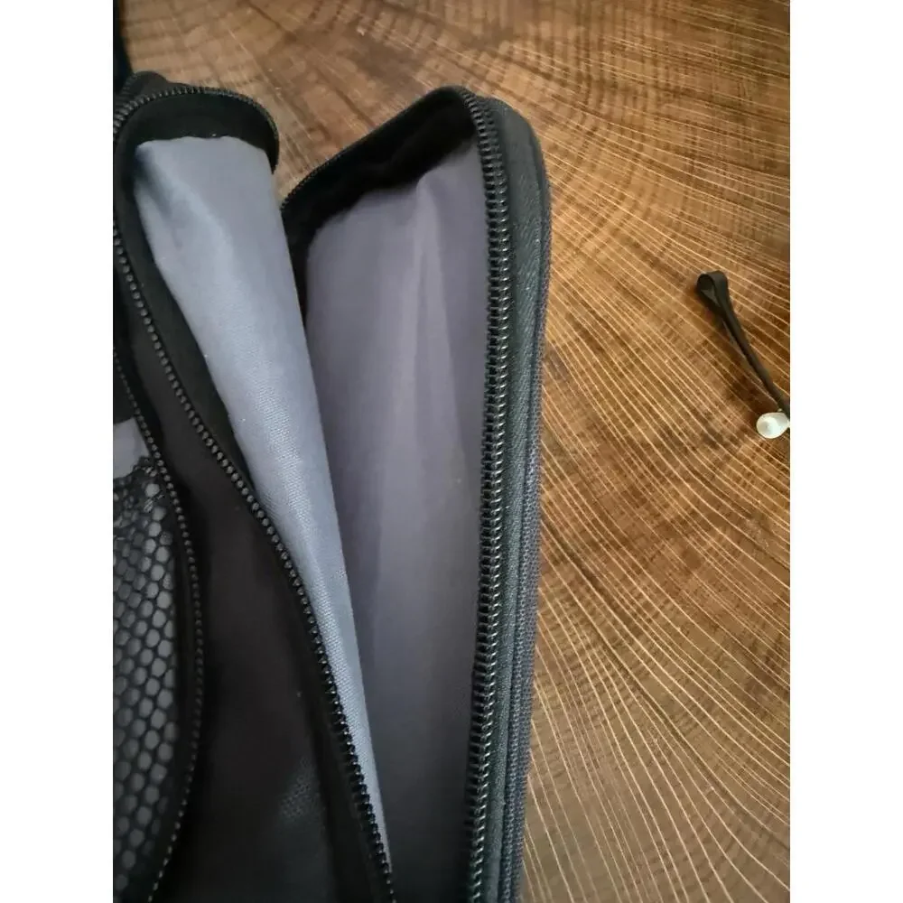Vintage 1990s Ballistic Nylon Hanging Toiletry Bag Black Travel Organizer