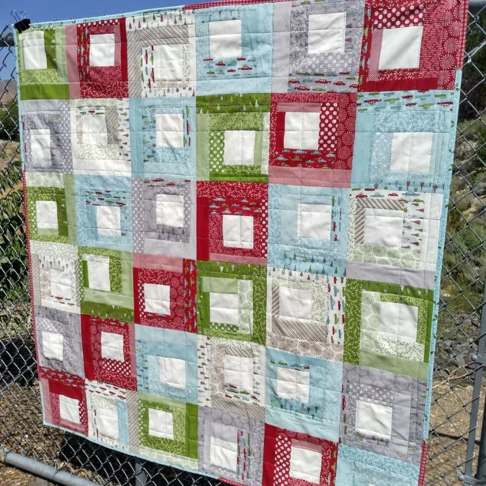 🎄🎅 ❤️HANDMADE HOLIDAY WINTER CHRISTMAS QUILT RED AQUA WHITE GREEN GRAY