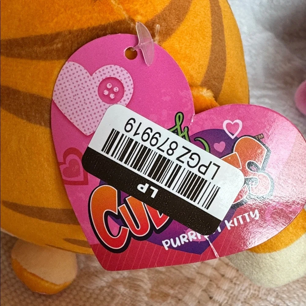 Cuddles The plush orange kitty Ball and Adorable Plush Purple Angel Girl Ball